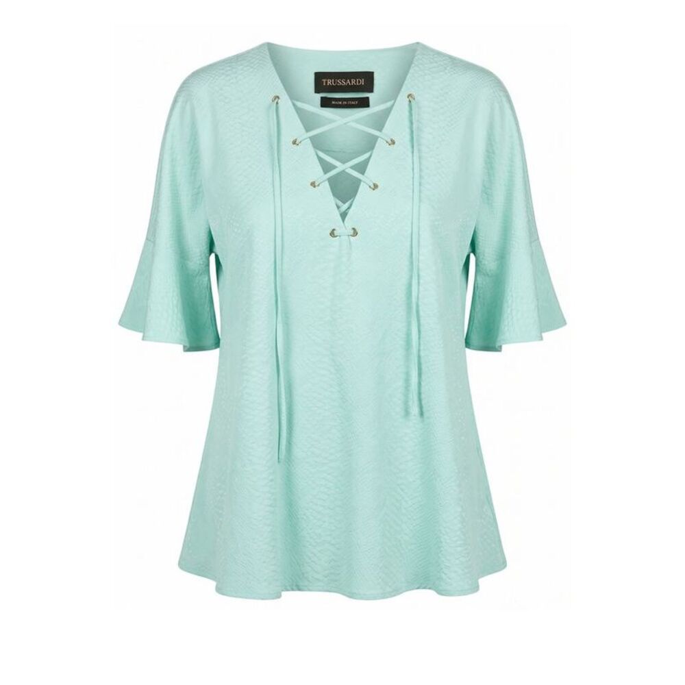 Trussardi Light Blue Cotton Women Women's Shirt